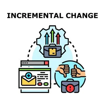 Incremental change process improving business performance 스톡 일러스트