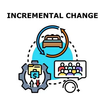 Incremental change process improving daily life and work 库存插图