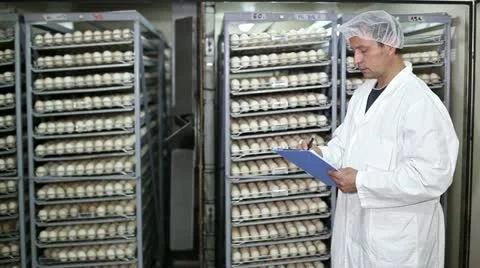 Incubator, chicken farm Stock Footage 24657220
