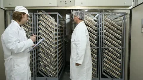 Incubator, chicken farm Stock Footage 24657653