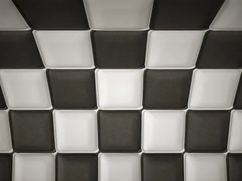 Incurved chequered leather pattern with rectangle segments Stock Illustration