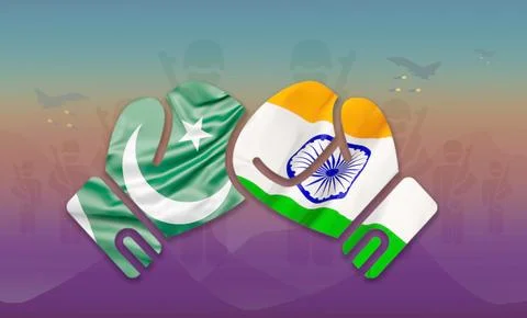 Ind Vs Pak War 02 Stock Illustration