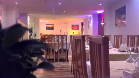 Indain Curry Restaurant, Soft Pan Shot! Stock Footage 162261129
