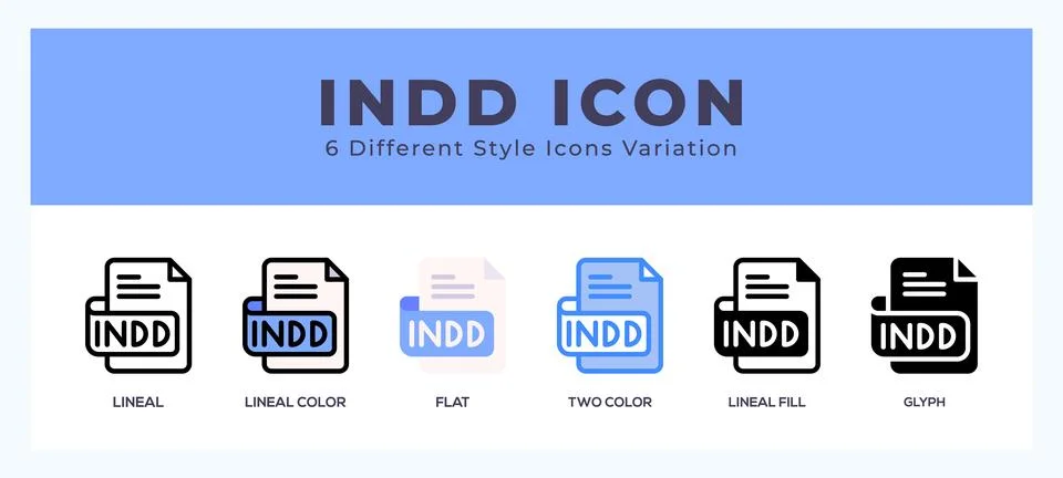 Indd file symbol. vector icon symbol. logo illustration. vector graphics 库存插图
