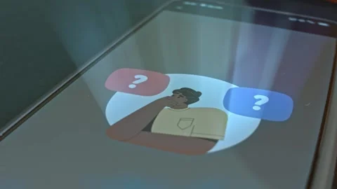 Indecision concept, human pondering over some questions, presentation 库存影片 304838670