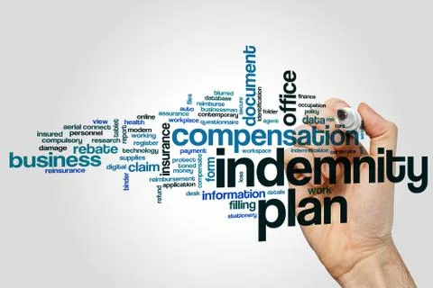 Indemnity plan word cloud Stockillustratie