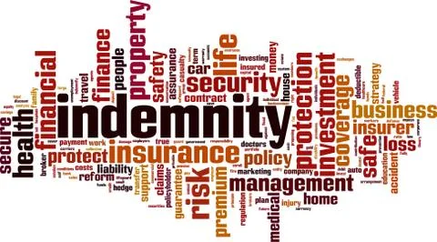 Indemnity word cloud concept Stock Illustration