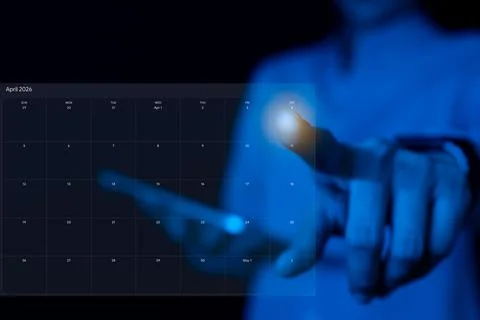 Independen day, 4th, April. Calendar management concept, Planning on Digita.. Stock Photos