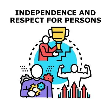 Independence and respect for persons concept illustration Stock Illustration