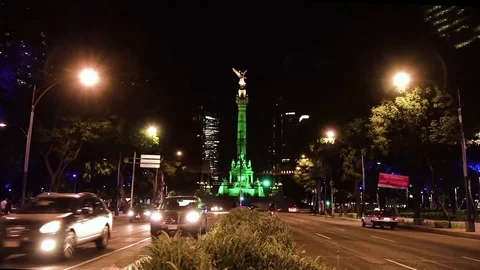 Independence angel at night Video stock 84806934