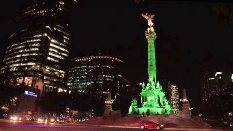 Independence angel at night Stock Footage 84806945