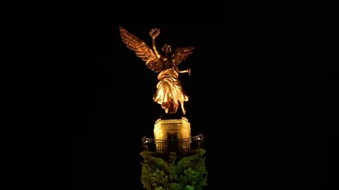 Independence angel at night Stock Footage 84806989