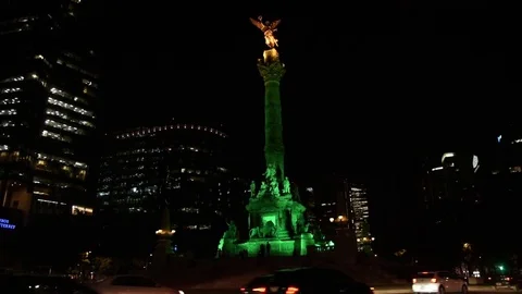 Independence angel at night Stock Footage 84807138