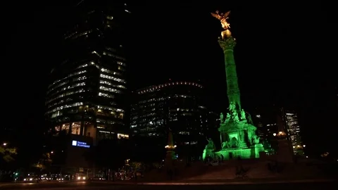 Independence angel at night Stock Footage 84807154