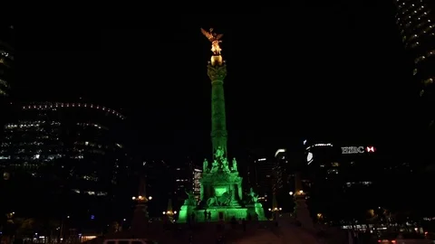 Independence angel at night Stock Footage 84807172