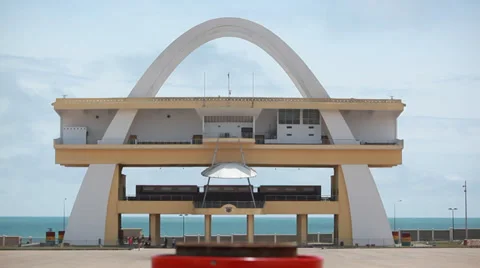 Independence Arch in Accra, Ghana Stock Footage 38373559