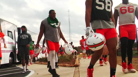 Independence Bowl practice Stock Footage 49829480