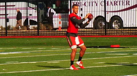 Independence Bowl practice Stock Footage 49832967