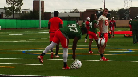 Independence Bowl practice Stock Footage 49839995