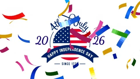 Independence day 2026 animations Stock Footage 336765362