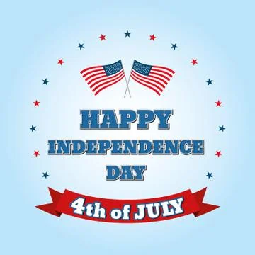 Independence day 4 th july. happy independence day. Stock Illustration