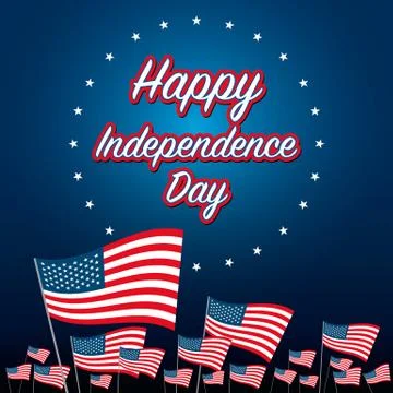 Independence day 4 th july. happy independence day. Stock Illustration