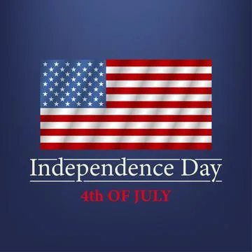Independence day. 4th of july text. Vector Stock Illustration