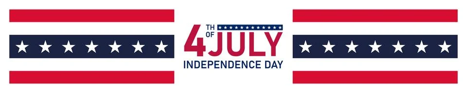 Independence Day 4th of July Vector Illustration with Stars and Stripes Stock-Illustration