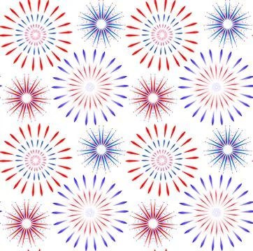 Independence Day of America seamless pattern. July 4th an endless backgroun.. Illustrazione stock