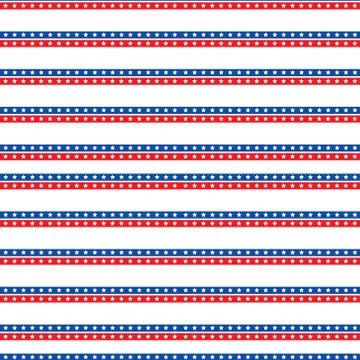 Independence Day of America seamless pattern. July 4th endless background. .. Stock Illustration