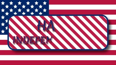 Independence day animated clip using green screen Stock Footage 237745926