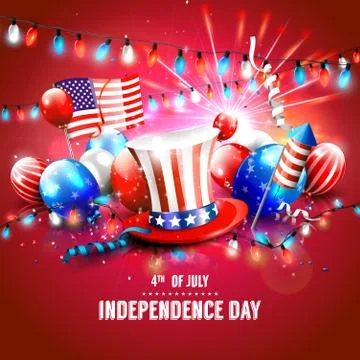 Independence Day background Stock Illustration