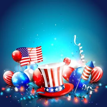 Independence Day background Stock Illustration