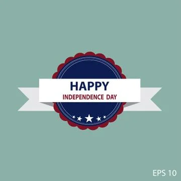 Independence day badge Stock Illustration