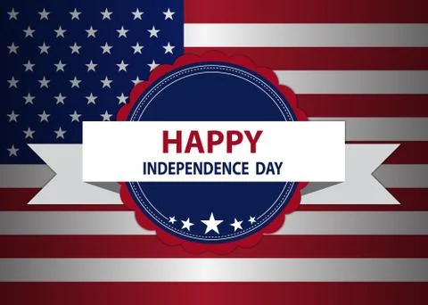 Independence day badge Stock Illustration