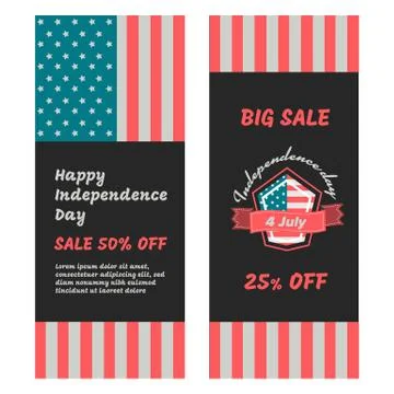 Independence day banner Stock Illustration