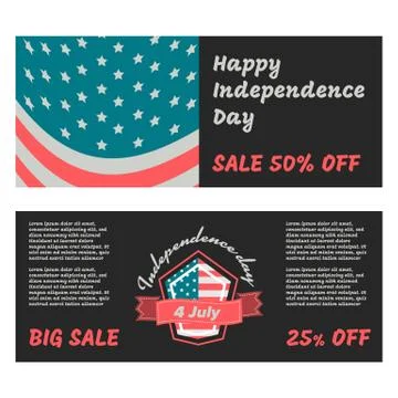 Independence day banner Stock Illustration