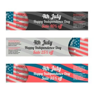 Independence day banner Stock Illustration