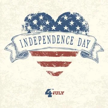 Independence day card concept. vector Stock Illustration