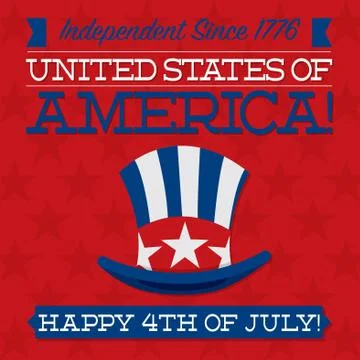 Independence Day card in vector format. Stock Illustration
