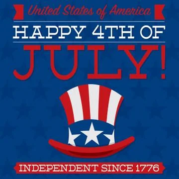 Independence Day card in vector format. Stock Illustration