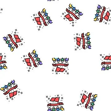 Independence day celebration parade vector seamless pattern 스톡 일러스트