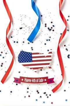 Independence day composition with festive elements Stock Photos