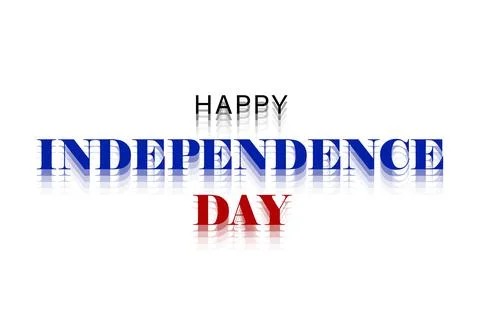 Independence Day. Creative text on a white background. Stock Illustration