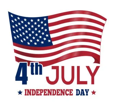 Independence Day design with the US flag. 4th Jul Stock-Illustration