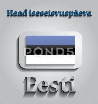 Independence day of estonia Stock Illustration
