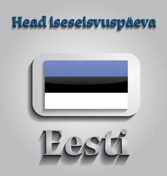 Independence day of estonia Stock Illustration