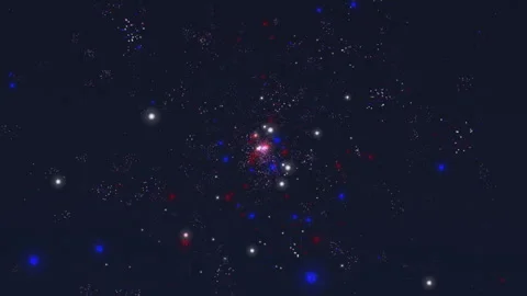 Independence Day Exploding Fireworks Display Background Stock Footage 247974934