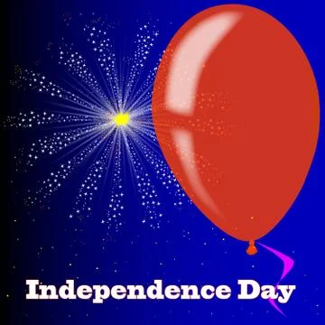 Independence Day Firework Display Stock Illustration