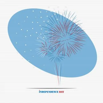 Independence day firework Stock Illustration